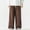 Brown, variant on Trousers Plus Velvet Men Leisure Solid Color Button Elastic Waist Draw Rope Full Length Pants Heavyweight Fleece Cargo Pants