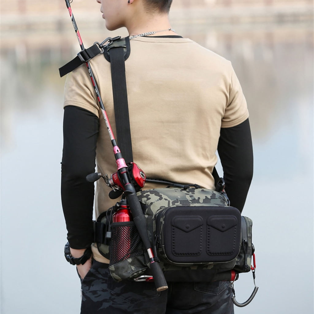 ZPAQI Fishing Tackle Bags MultiPockets Fishing Gear Bags Oxfords Cloth Shoulder Bags
