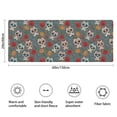 thumbnail image 3 of Gray Flower Skull Pattern Bathroom Rugs Mat,Non Slip Microfiber Bathroom Rug,Rubber Backing,Soft Bathroom Mats for Bathroom Floor,Tub and Shower,60x24in(150x60cm), 3 of 5