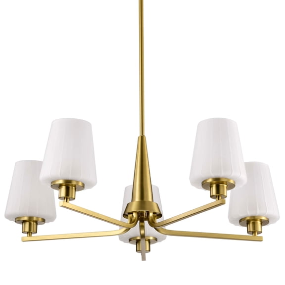 Nuvo Lighting 60/8235 Lune 5 Light 30" Wide Chandelier - Brass