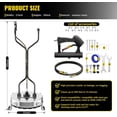 thumbnail image 7 of 21''Pressure Washer Surface Cleaner,4500PSI Power Washer Surface Cleaner Attachment with Wheels,Dual Handle,Stainless Steel Housing, 3/8'' Quick-Connect for Driveway Sidewalk Curb Deck Patio Cleaning, 7 of 7