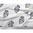 thumbnail image 2 of Soimoi Poly Georgette Fabric Leaves & Floral Block Fabric Prints by Yard 52 Inch Wide, 2 of 3