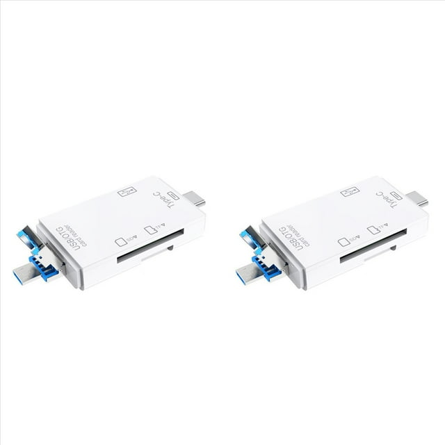 2X Lector de Tarjetas 6 en 1 USB 3.0 OTG para Lectores de Tarjetas Secure Digital/TF Adaptador Divisor para Computadora de Teléfono Móvil-