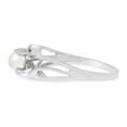 thumbnail image 4 of 14k White Gold Freshwater Cultured Pearl And Diamond Curve Ring, 4 of 6