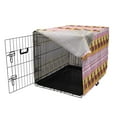 thumbnail image 3 of Oriental Dog Crate Cover, Ornamental Alpaca or Llama Feels, Easy to Use Pet Kennel Cover Small Dogs Puppies Kittens, 7 Sizes, Mustard Burnt Orange, by Ambesonne, 3 of 6