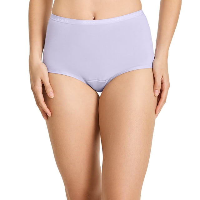 Jockey Women's Worry Free Cotton Stretch Moderate Absorbency Brief