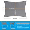 thumbnail image 2 of Vela de Sombra Rectangular Impermeable 3x4M Vela de Sombra Rectángulo Resistente y Transpirable 160GSM Toldo de Vela con Bloque UV para Patio Patio Trasero Césped Jardín Terraza Arena Actividades al, 2 of 5