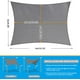 thumbnail image 2 of Vela de Sombra Rectangular Impermeable 3x4M Vela de Sombra Rectángulo Resistente y Transpirable 160GSM Toldo de Vela con Bloque UV para Patio Patio Trasero Césped Jardín Terraza Arena Actividades al, 2 of 5