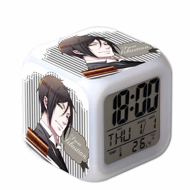 Despertador Black Butlers Square LED digital con despertador