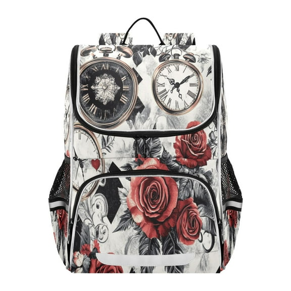 YAZAOO School Backpack Travel Bag Bookbags Bookbags Timeless Blossoms Pattern