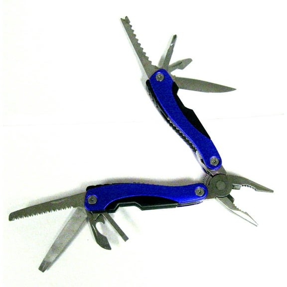 CableVantage Outdoor Survival Stainless Steel Multi Tool Plier 9 In 1 Portable Compact Red