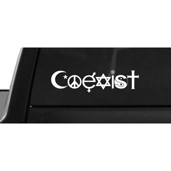 Coexist Peace Religion (M22) Vinyl Decal Sticker Car Window