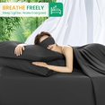 thumbnail image 6 of 100% Viscose Derived from Bamboo_Sheets King Size, Ultra Breathable & Cooling Bed Sheets for Hot Sleepers, Hotel Luxury Silky Bedding Sheets, 16" Deep Pocket - 4PC (Black,King), 6 of 18