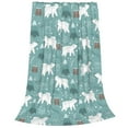 thumbnail image 2 of Fotbe whiter Snow bear Print Manta de Franela Acolchonada con Estampado, Súper Suave y Esponjosa, Extra Grande para Sofá, Cama, Uso Todo el Año-80"x60", 2 of 7