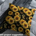 thumbnail image 2 of Manfei Vintage Sunflower Sewing & Crafting Fabric (1 Yard) for Female, Black Orange Home Decor Fabric by the Yard, Oil Painting Flower DIY Fabric, 2 of 6
