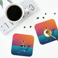 thumbnail image 5 of Balery 4 Pcs Lighthouse And Whaleleather Coasters Set, Drink Table Cup Coasters For Living Room Kitchen Coffee Decor, 5 of 9