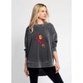 thumbnail image 4 of NCAA Arizona State Sun Devils Womens Pullover Sweatshirt, Charcoal, Medium, 4 of 4