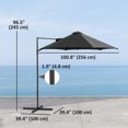 thumbnail image 3 of Outsunny 8.5FT Offset Patio Umbrella 360° Rotation Cantilever Parasol Black, 3 of 10