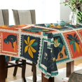 thumbnail image 5 of Yayeee Tablecloths 54" x 54" Rectangle Wrinkle Resistant Party Table Cover, Jungle Stamp, 5 of 8