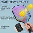 thumbnail image 2 of Pickleball Paddles Set Of 2, Fiberglass Surface, Liquid & Marble Print, 4 Balls & Bag, 2 of 5