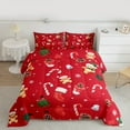 thumbnail image 2 of Manfei Kawaii Xmas Bear Full Size Comforter Sets,Christmas Candy Cane Bedding Comforter Set,Happy New Year Bedding Sets For Girls,Microfiber Bedroom Decor Reversible,3 Pieces, 2 of 8