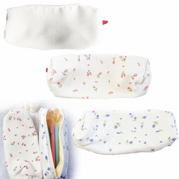 Vivcore Pencil Case Pencil Pouch Pen Holder Coin Purse Small Makeup Bag for Purse Floral Styl Cute Simple Multifunction Stationery Organizer Cosmetic Storage Bag