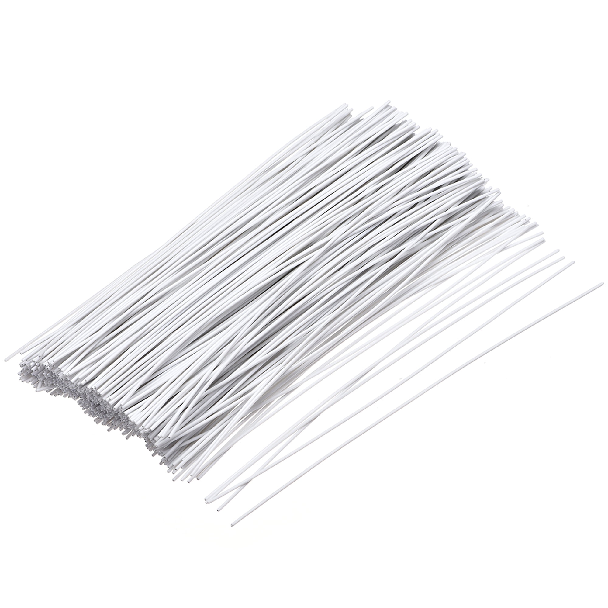 Metallic Twist Ties 120mm x 1mm Plastic White Cable Cord Ties 500pcs