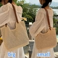 thumbnail image 3 of Large Capacity Straw Bag for Woman Versatile Seaside Vacation Female Beach Shoulder Bag Hand Woven Commuter Tote Handbags, 3 of 6