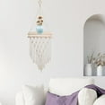 thumbnail image 4 of GROWTH TANK Chic Boho Wall Shelf Macrame Wall Hanging Tassel Cotton Woven Rack Storage Shelf, 4 of 9