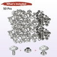 thumbnail image 4 of Remaches de cristal transparente Uxcell de 0.35 pulgadas 50 piezas para manualidades DIY, studs transparentes para ropa, 4 of 7