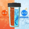 thumbnail image 5 of Picia Blue Marble Pattern 500ml Carry Insulated Coffee Mug, Stainless Steel Travel Mug with Hidden Handle, Leak-Proof for Car, Office, Home, and Outdoor Use, 5 of 8