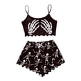 thumbnail image 3 of Telankuip Women's Sleeveless Vest Shorts Pajama Sets Halloween Skeleton Hand Graphic Print Crop Cami Pjs Set Soft Comfortable Loungewear Ladies Stylish Lightweight Casual Sleepwear 2- L, 3 of 6