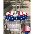 thumbnail image 3 of 4th of July Tablecloth with Umbrella Hole and Zipper American Flag Round Outdoor Tablecloths 60 Inch Outside Table Cloths Stars Red Stripes Patio Table Cloth Cover for Independence Day Garden Decor, 3 of 5