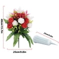 thumbnail image 5 of Artificial Cemetery Flowers with Vase,Artificial Rose Lily Grave Flowers for Cemetery,Memorial Day Flowers for Cemetery,Cemetery Flowers for Grave,Grave Decorations, 5 of 7