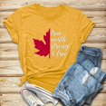 thumbnail image 3 of Gibobby Playera de Verano para Mujer Mujeres Casual Impresión Manga Corta Cuello Redondo Camiseta Suelta Blusa Tops(Amarillo,G), 3 of 4