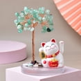 thumbnail image 3 of Shake Hands Lucky Cat Fate Tree Natural Crystal Crushed Stone Feng Shui Tree, 3 of 9