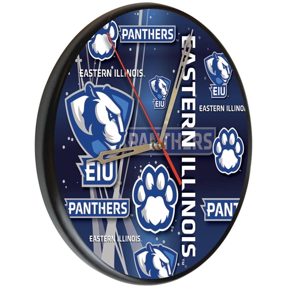 Eastern Illinois University 13" Solid Wood Clock