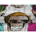 thumbnail image 4 of oneOone Velvet White Fabric Skull Sewing Material Print Fabric By The Yard 58 Inch Wide, 4 of 5