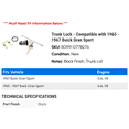 thumbnail image 2 of Trunk Lock - Compatible with 1965 - 1967 Buick Gran Sport 1966, 2 of 2