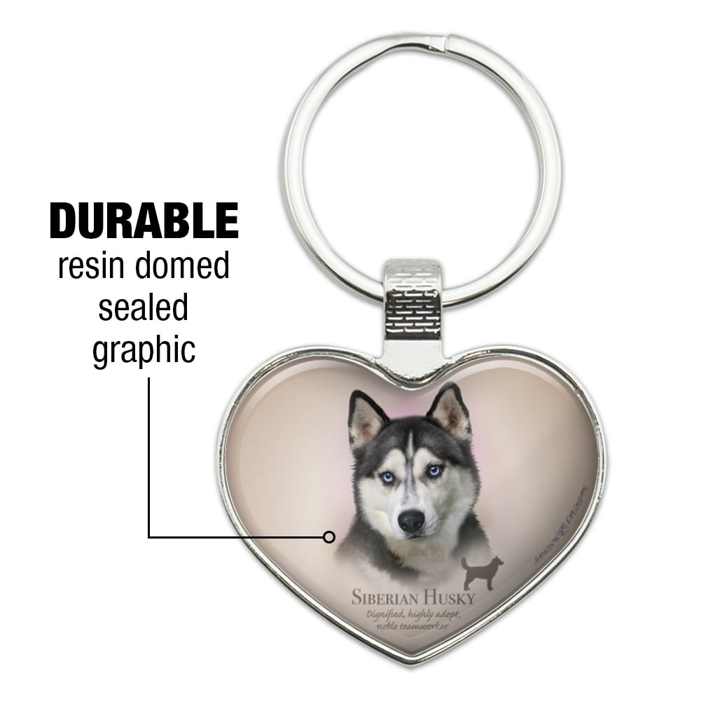 ALASKAN MALAMUTE Dog Tiny One Resin Keychain Key Chain Ring