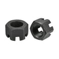 thumbnail image 1 of Unique Bargains Écrou Hexagonal à Fentes M27x2mm, Acier au Carbone Grade 4.8, Noir, Lot de 2, 1 of 6
