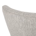 thumbnail image 5 of GDF Studio Boise Contemporary Fabric Upholstered Wood Dining Chairs, Set of 2, Light Gray and Weathered Gray, 5 of 11