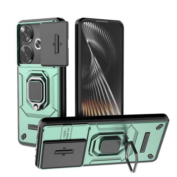 Funda de teléfono para Xiaomi Poco F6 5G Battle Bear Case + Cristal 9D