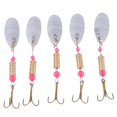 thumbnail image 2 of Paquete de 5 señuelos de pesca Spinners de aparejos de metal duro Swimbait Crankbaits Trout s de salmón Equipo de pesca bajo 03 Macarena Señuelos de la cuchara de pesca, 2 of 8