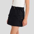 thumbnail image 4 of Cethrio Girls Cotton Skirts, Elastic Waist Summer Vacation Casual Summer Skirts Black Size 9-10 T, 4 of 5