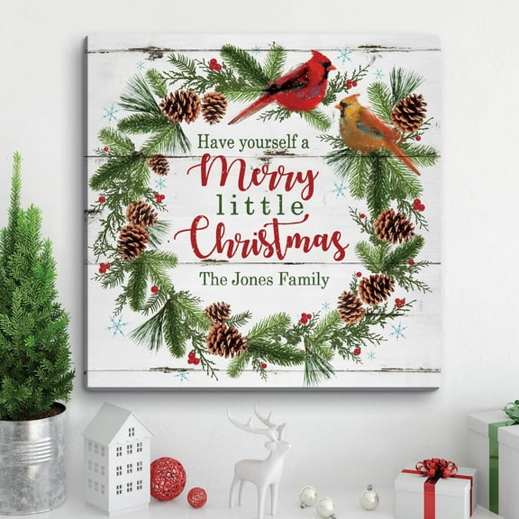 Personalized A Merry Little Christmas Canvas Print