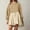 Beige, variant on Idoravan Women's Dresses Womens Plus Size Fashion Women's Casual Over Sized Sweatshirt Long Sleeve Hooded Sweatshirt Dress Round-Neck Ladies Mini Dresses Khaki L