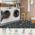 thumbnail image 4 of Carpet Runner Lahome Insect Botanic Black 80 x 305 cm, 4 of 9