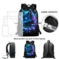thumbnail image 4 of Jeiento Wolf Backpack for School Boys 3rd Grade with Lunch Box Bookbag and Lunch Bag Set 17in Elementary Schoolbag Lunch Bag Pencil Case Water Bottle Holder 4 in 1 Back Pack, 4 of 7