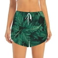 thumbnail image 4 of Lsque Green Leave Fern Printed Women's Running Shorts with Liner Pockets,Elastic Quick Dry Workout Athletic Gym Yoga Shorts,Womens High Waist Shorts-X-Large, 4 of 9